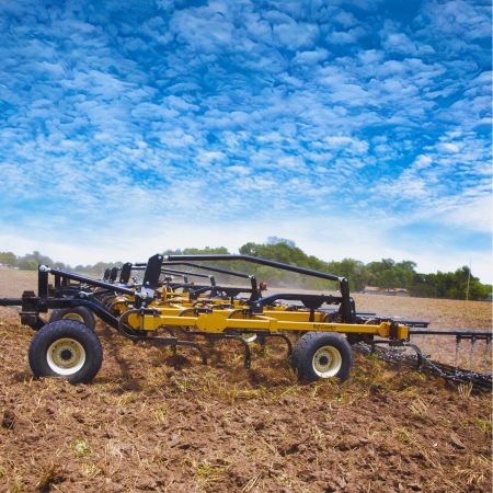 Pull behind tractor attachment for farming and agriculture